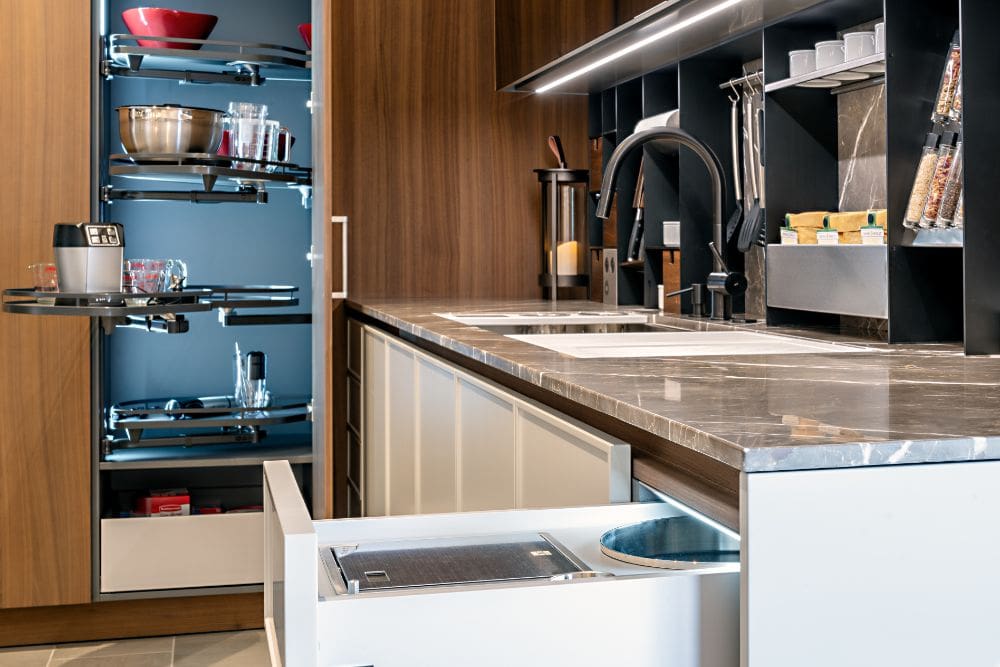 in-drawer waste receptacle
