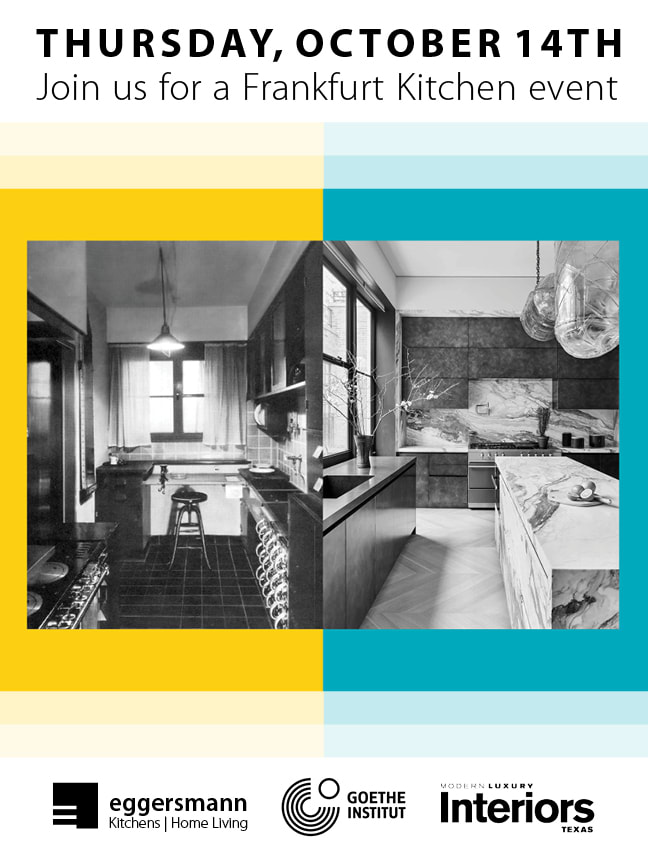 announcement of a expert panelist discussion of the frankfurt kitchen at eggersmann houston
