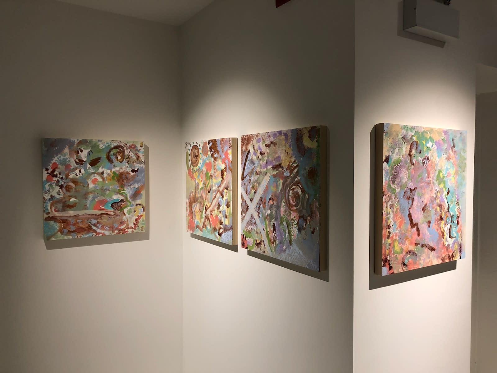 coral sponge paintings created by attendees to the rndd gallery walk fall 2021
