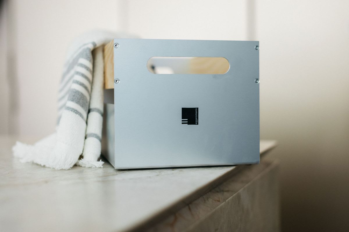 eggersmann boxtec metal & wood organizing caddy box