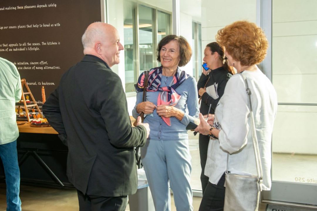 frankfurt kitchen event attendees mingling