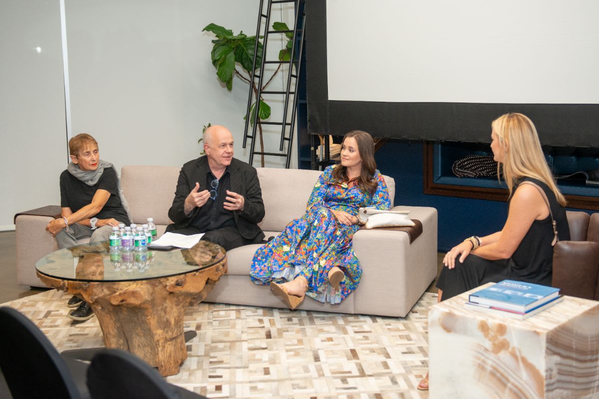 frankfurt kitchen panelists and moderator discussing Margarete Schütte-Lihotzky's contributions to design