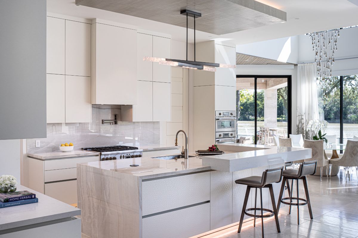 functional luxury kitchen in neutral tones in sugar land texas