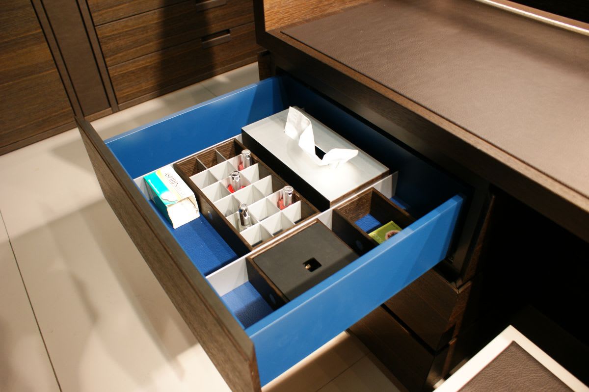configurable drawer organizers are perfect for a dressing vanity drawer