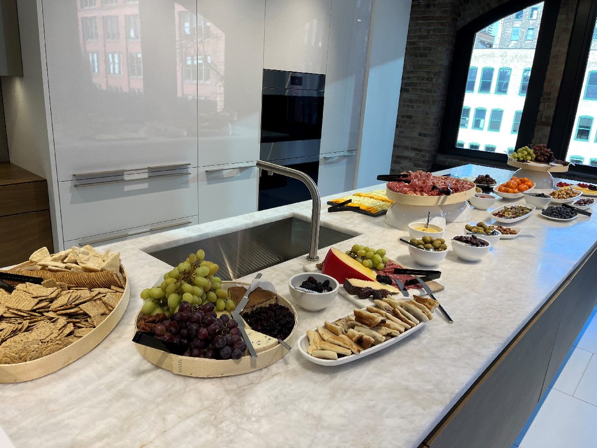 delicious treats for thos attending the pup crawl and cat walk in the eggersmann chicago showroom