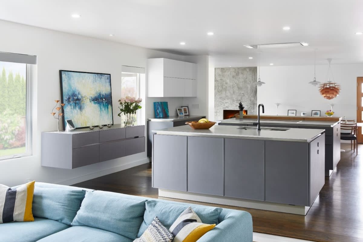 german crafted kitchen modern kitchen island designed by eggersmann for a mid-century oak cliff home in dallas texas