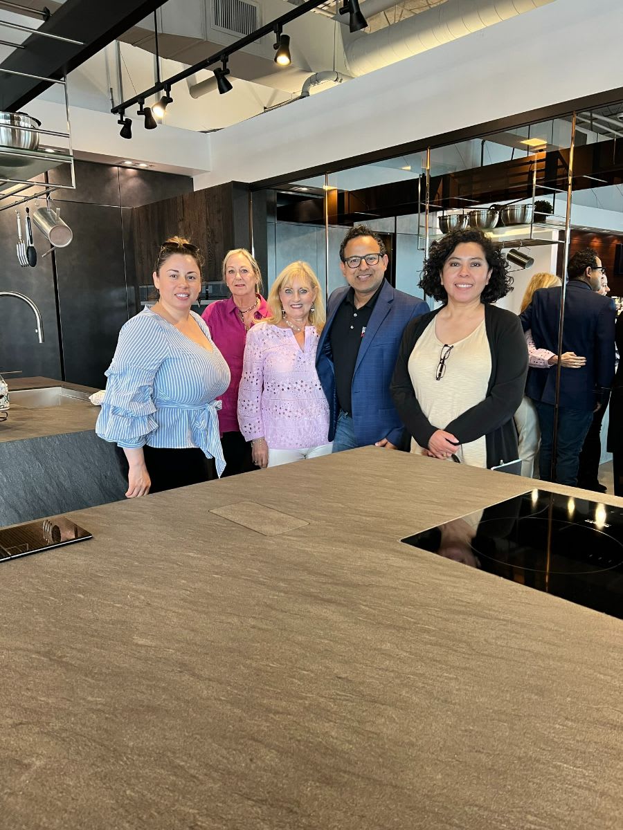 attendees posing for a picture at euro design trends 2022 presentation at eggersmann houston