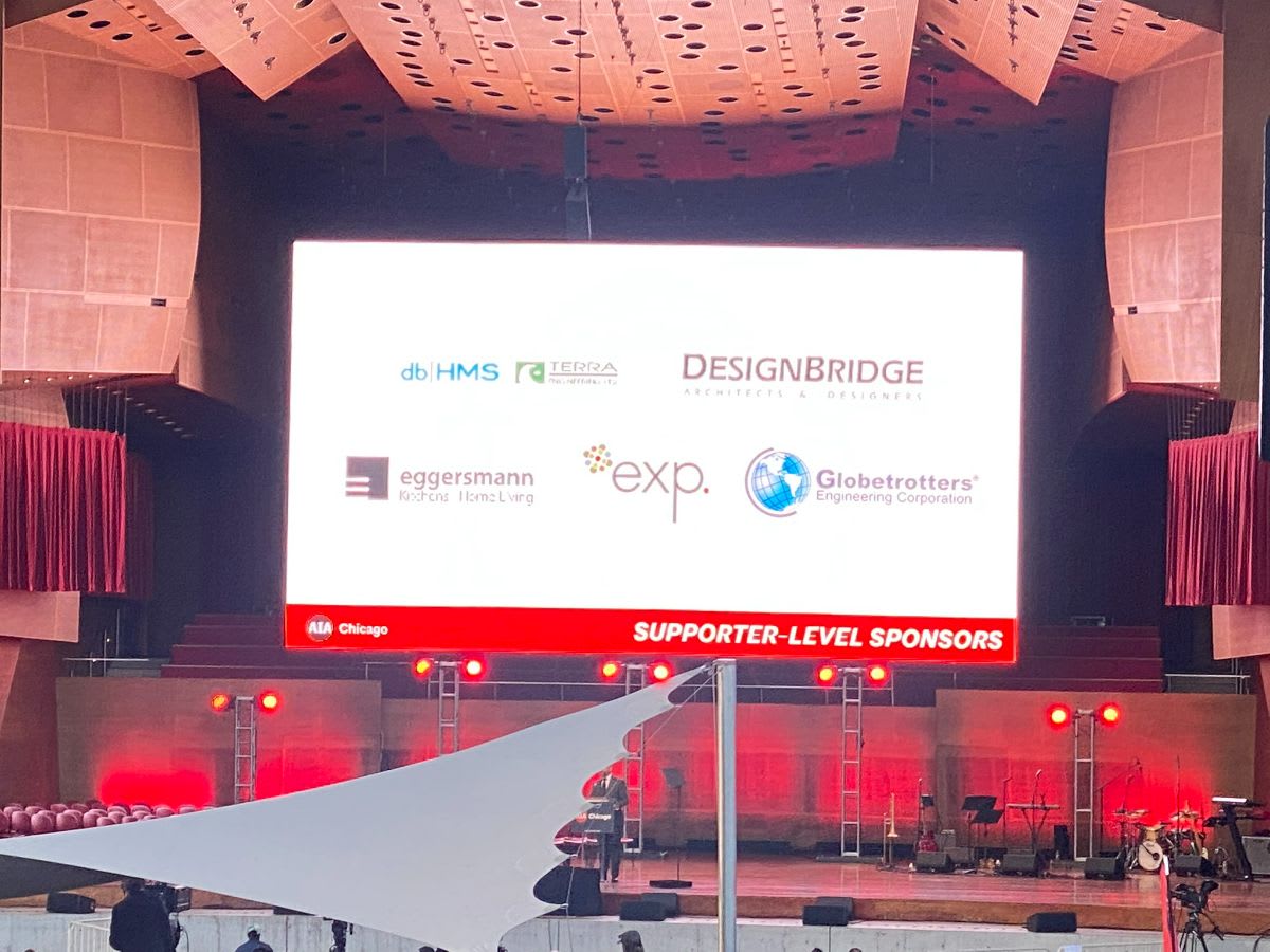 presentation slide featuring the sponsors of the aia designnight 2022 that included eggersmann