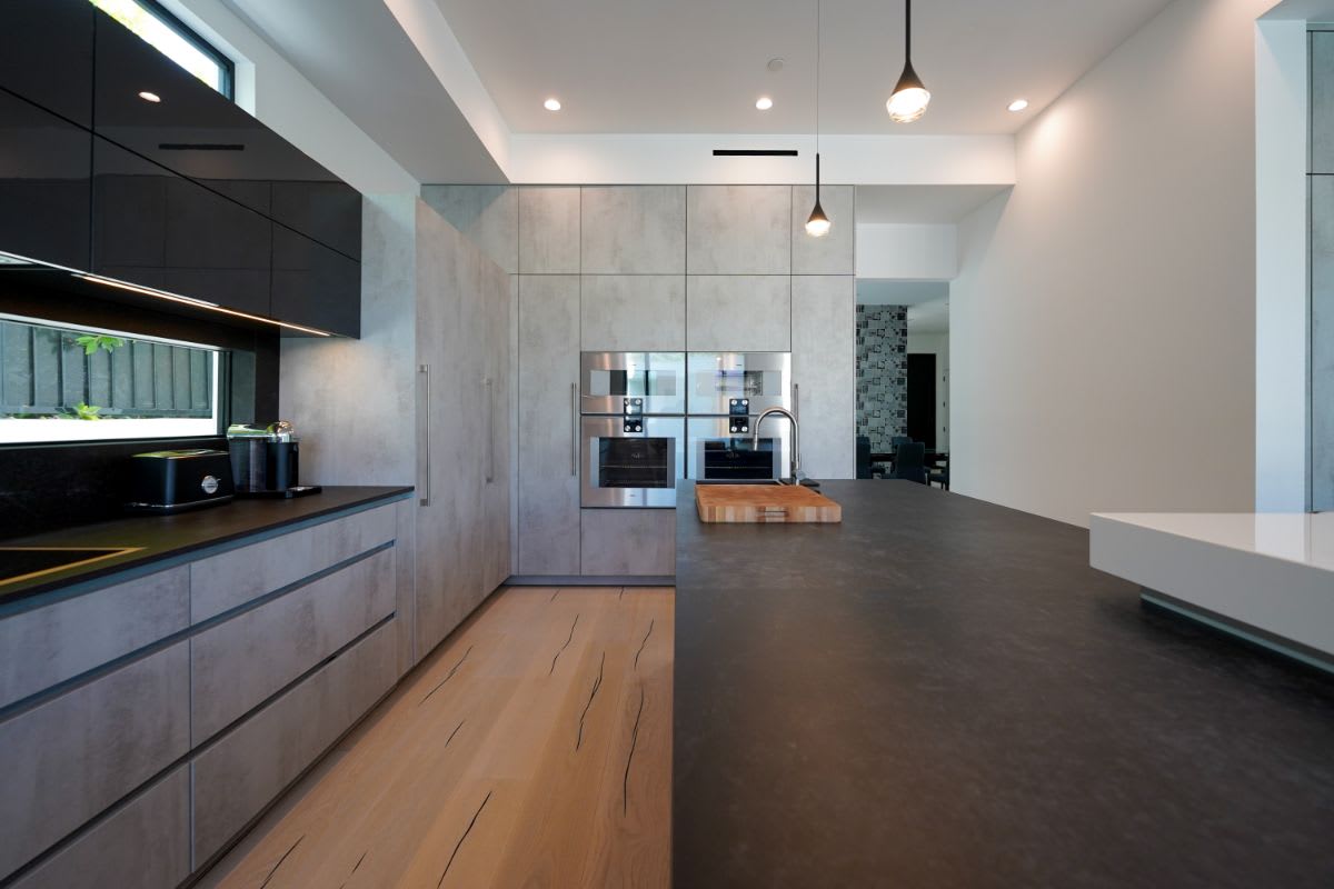 gaggenau appliances in a modern kitchen of a luxury beverly hills home