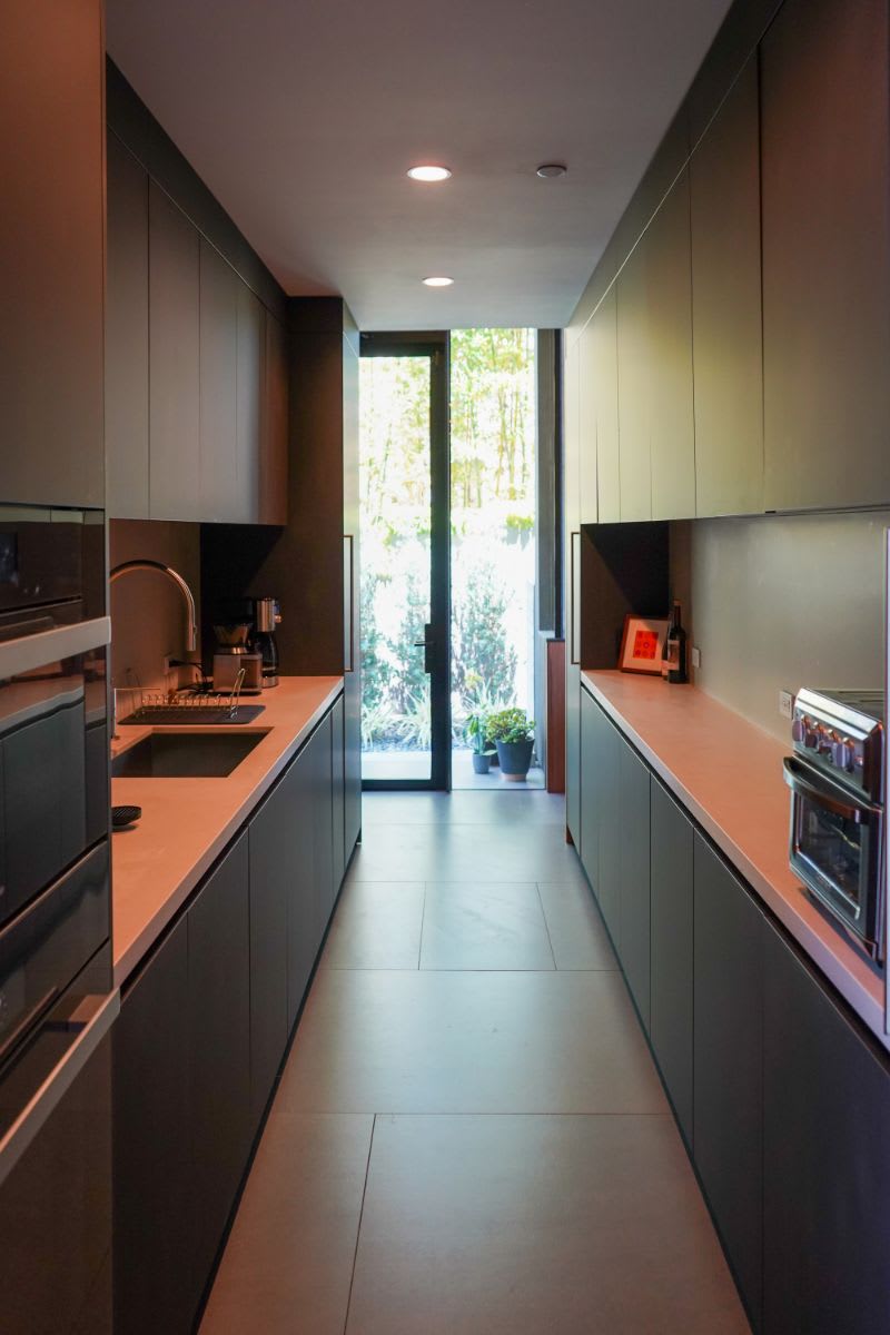 eggersmann-designed butler's pantry fireplace in a pacific palisades home looking toward exterior of home eggersmann-designed butler's pantry fireplace in a pacific palisades home looking toward exterior of home