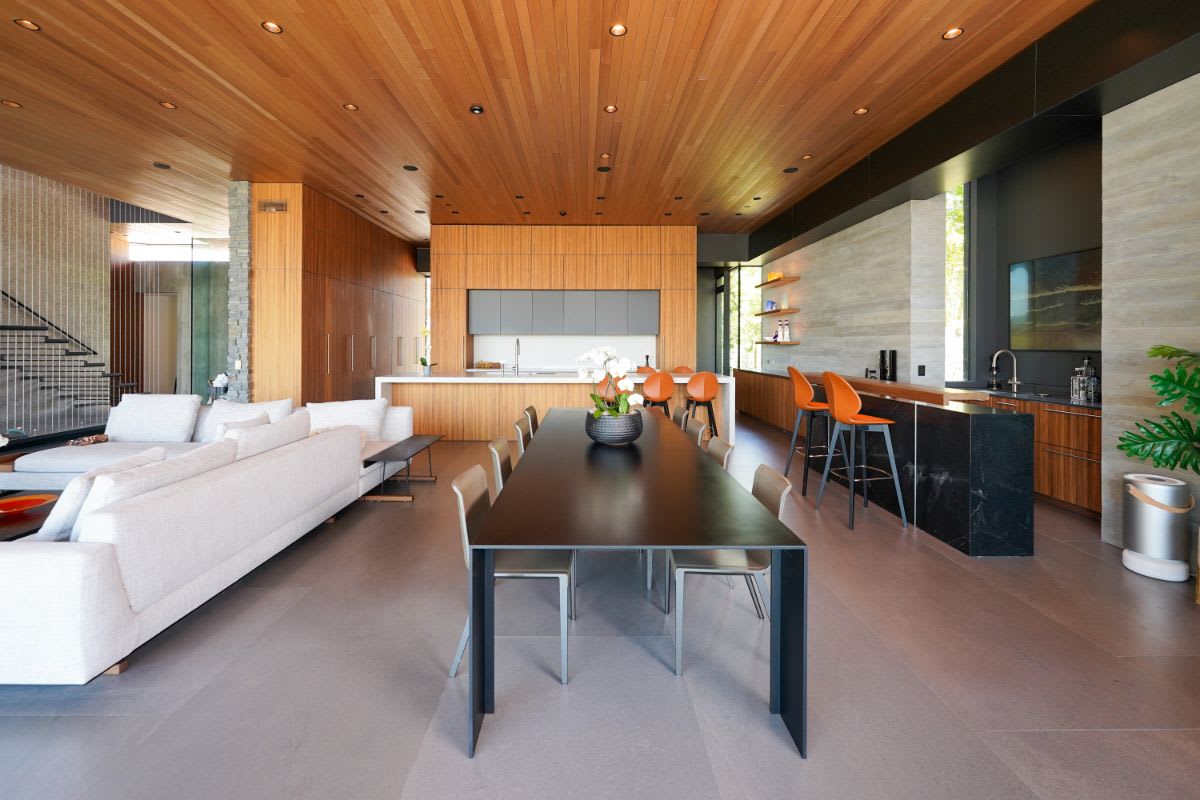 pacific palisades home's great room