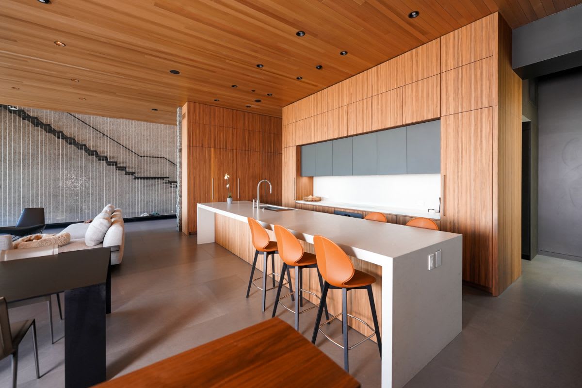 kitchen of a luxury pacific palisades home designed by eggersmann