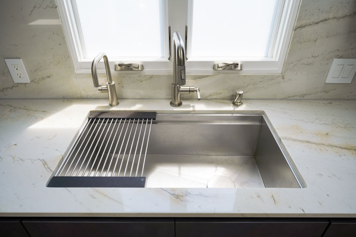luxury sink with hydrotap in a west hollywood luxury kitchen designed by eggersmann