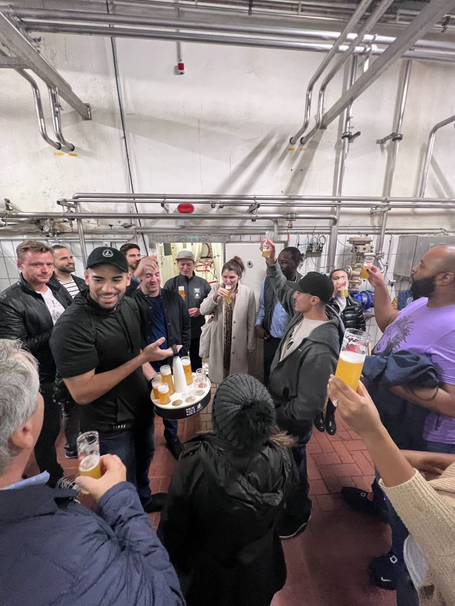 tasting german beers in the Brauwelt Koln in Cologne, germany
