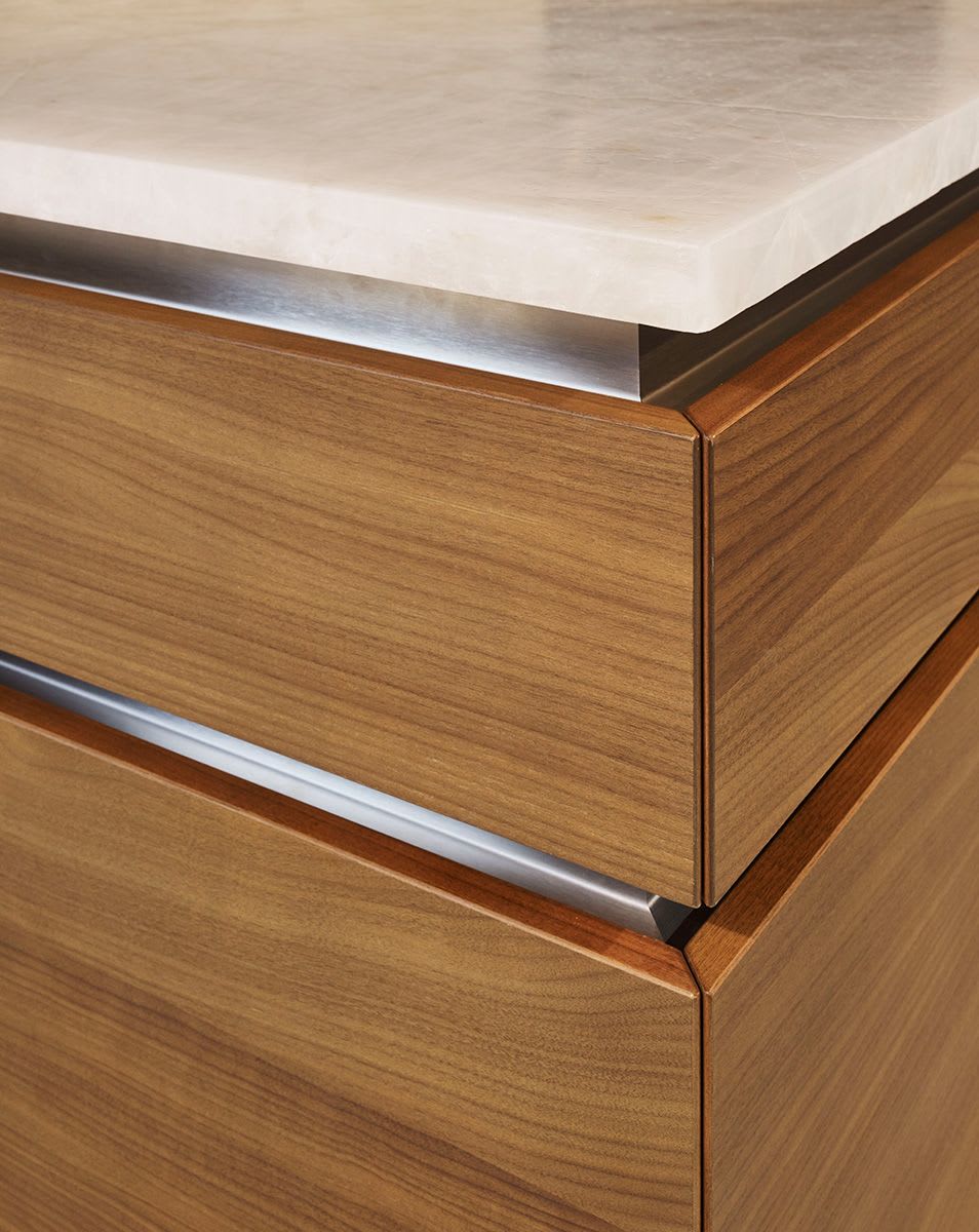 eggersmann esign aluminum handless channel in luxury cabinetry