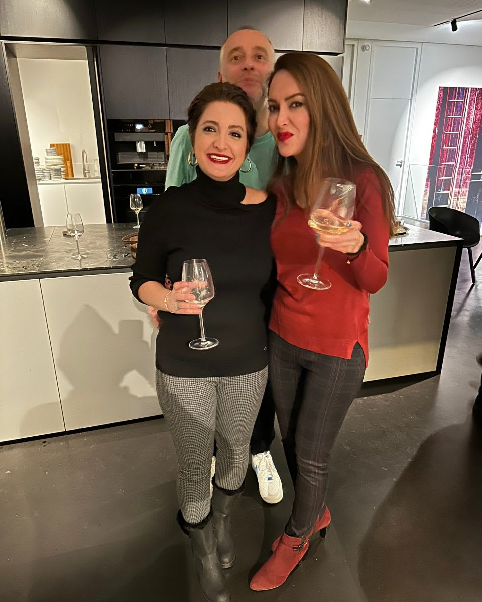 coworkers and clients at a dinner party in the eggersmann factory in hiddenhausen germany