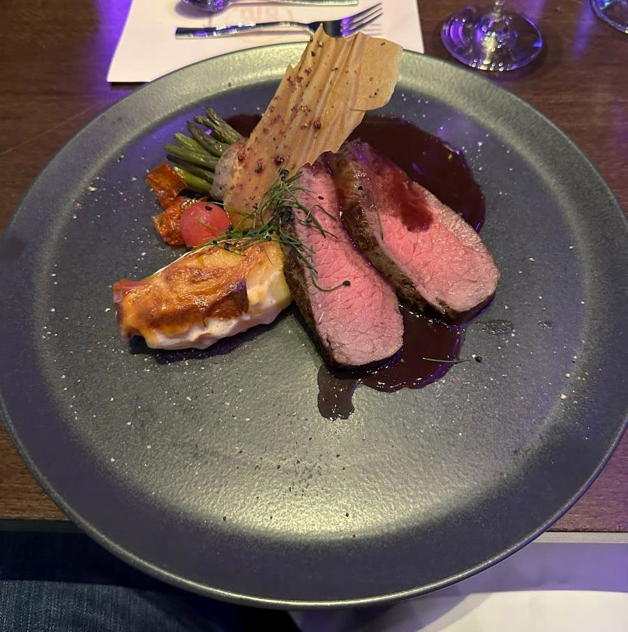 delicious german dinner enjoyed by the eggersmann factory tour group