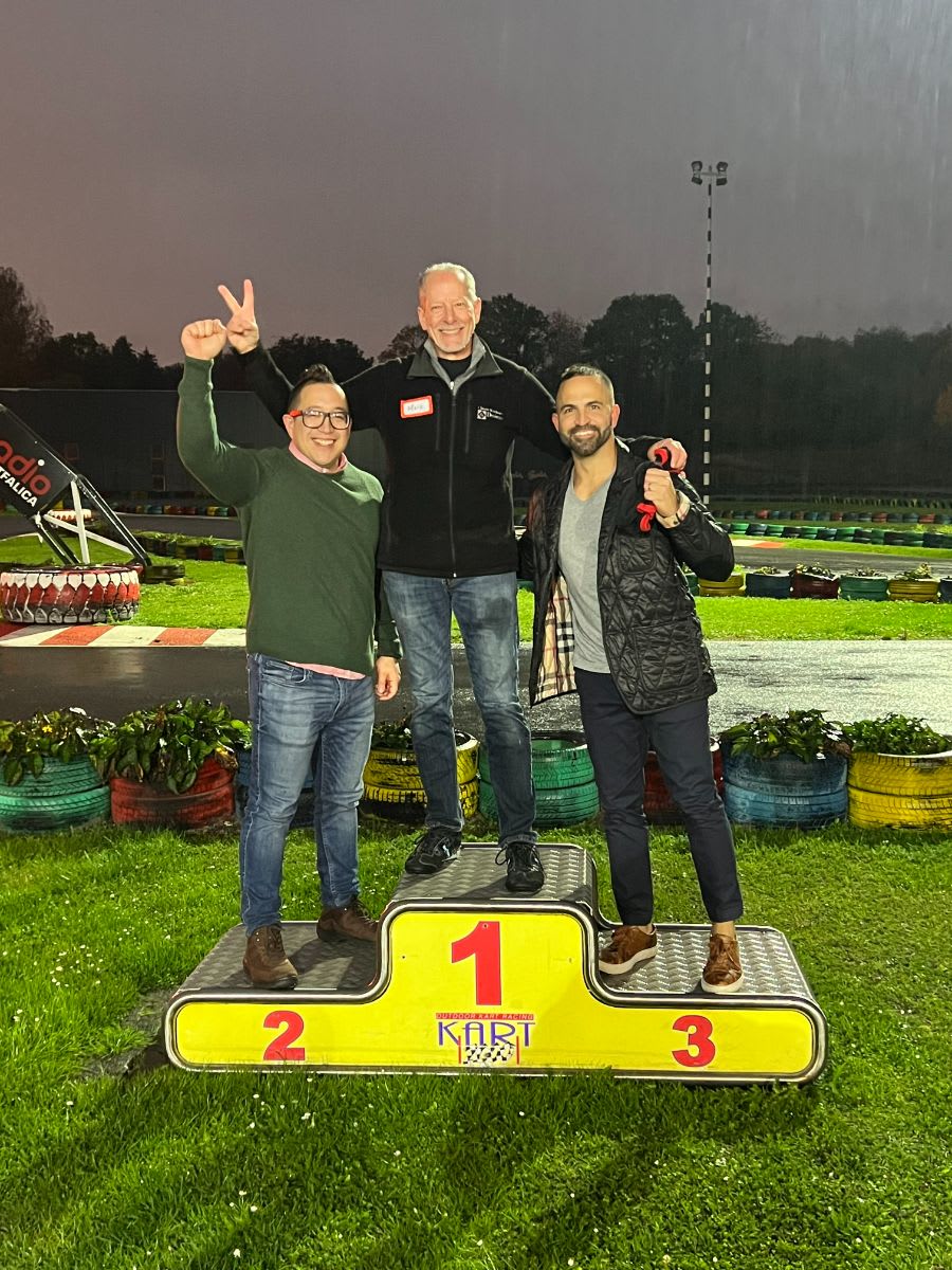 winners declared during at the end of the 2022 eggersmann factory tour group race track experience