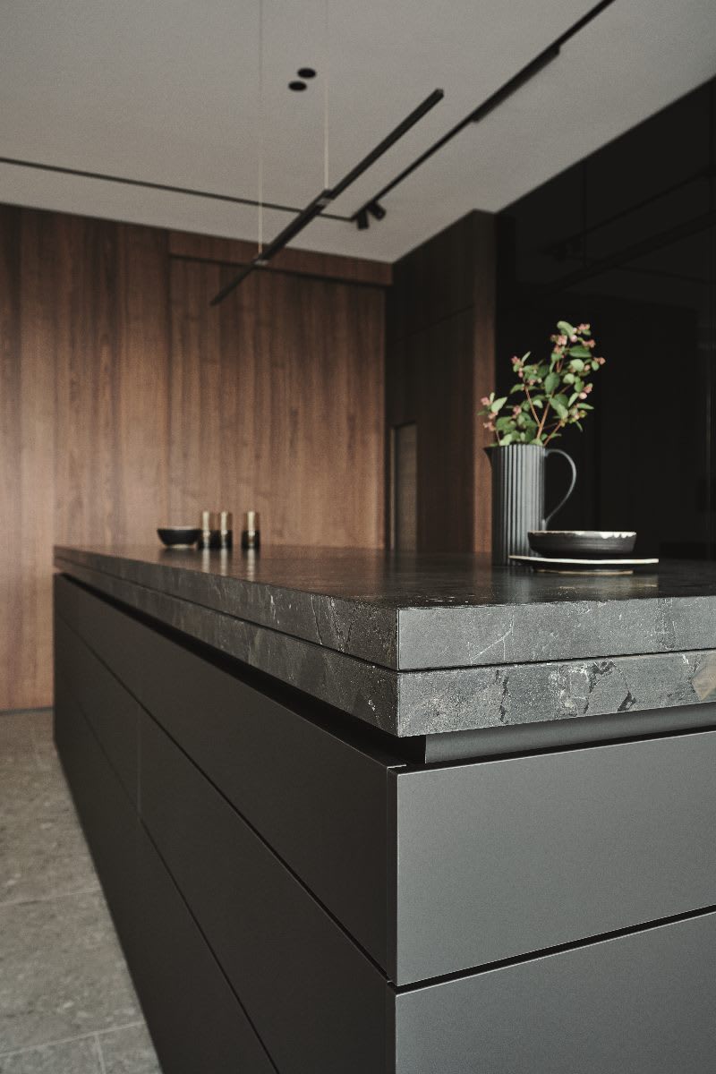 Modern Matte Black Kitchen