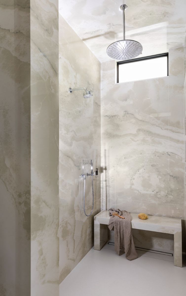 oversized luxury shower in an eggersmann-designed master bath of a new construction home in the tanglewood community of houston texas