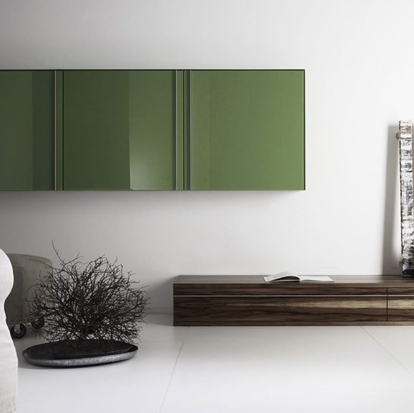 olive green wall cabinet designed by eggersmann