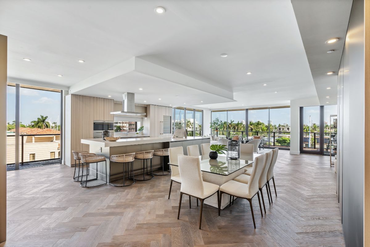 one24 residences penthouse kitchen and dining area