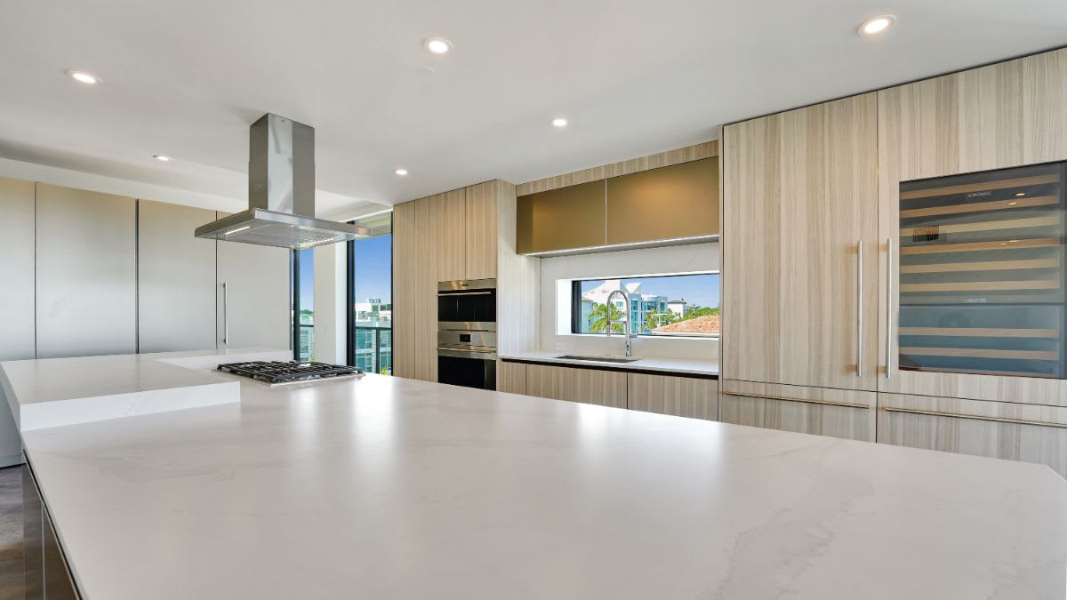 one24 residences penthouse kitchen island countertop