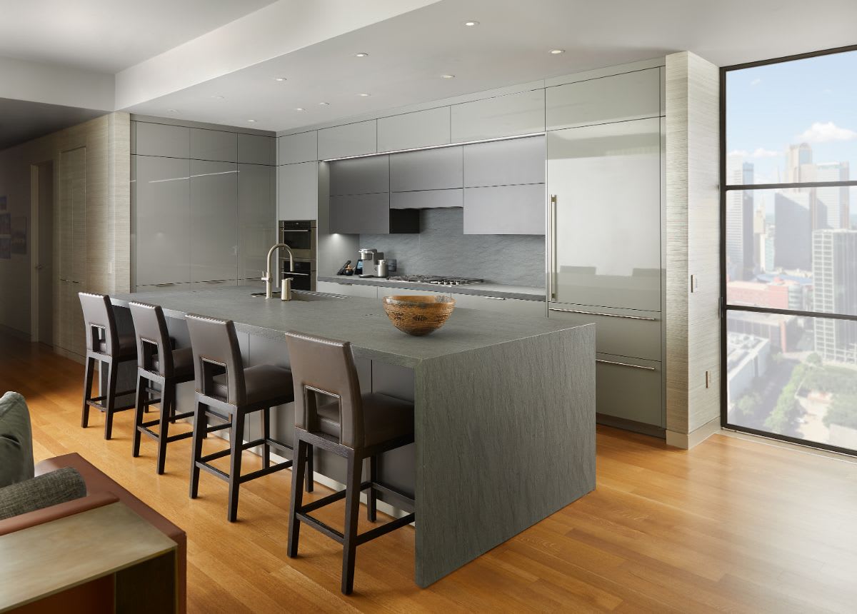 dallas museum tower residence's luxury kitchen remodel designed by eggersmann