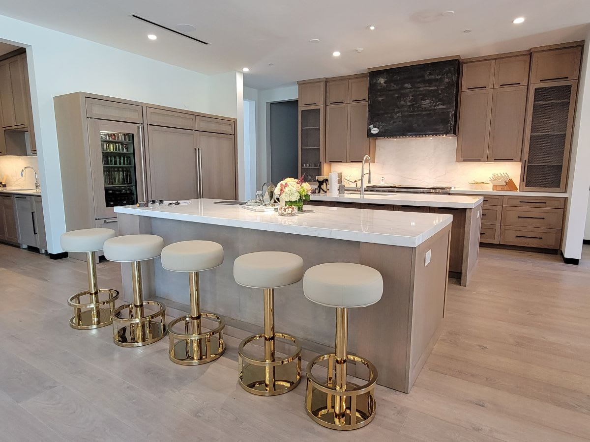 before picture of preston hollow double island kitchen