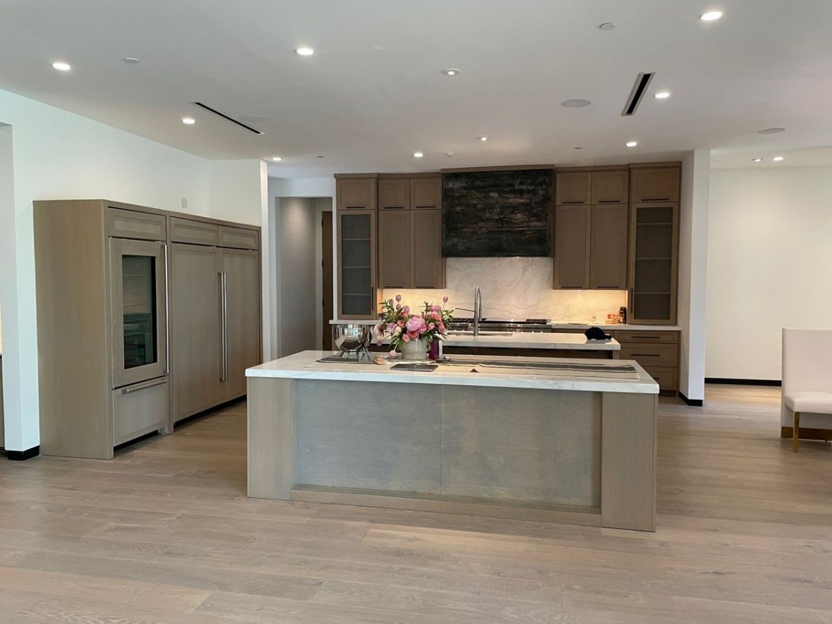 before picture of preston hollow double island kitchen without bar stools