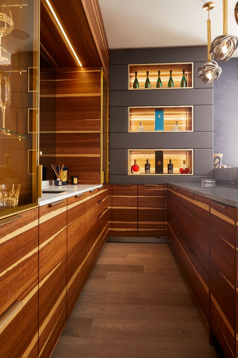 galley of a preston hollow home bar designed by eggersmann