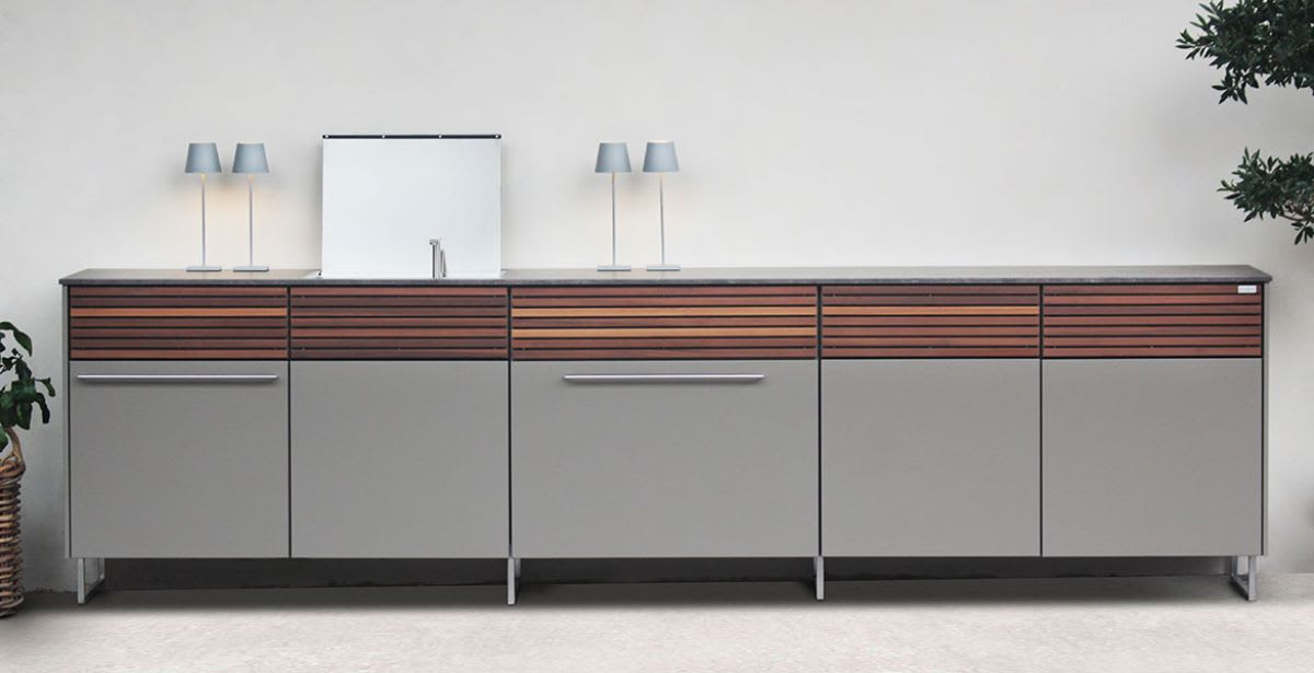 cubic luxury outdoor kitchen cabinetry unit