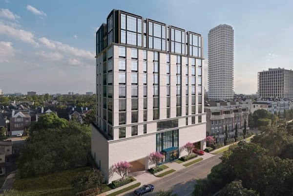london house houston residential mid-rise building has 23 residences featuring luxury contemporary cabinetry by eggersmann