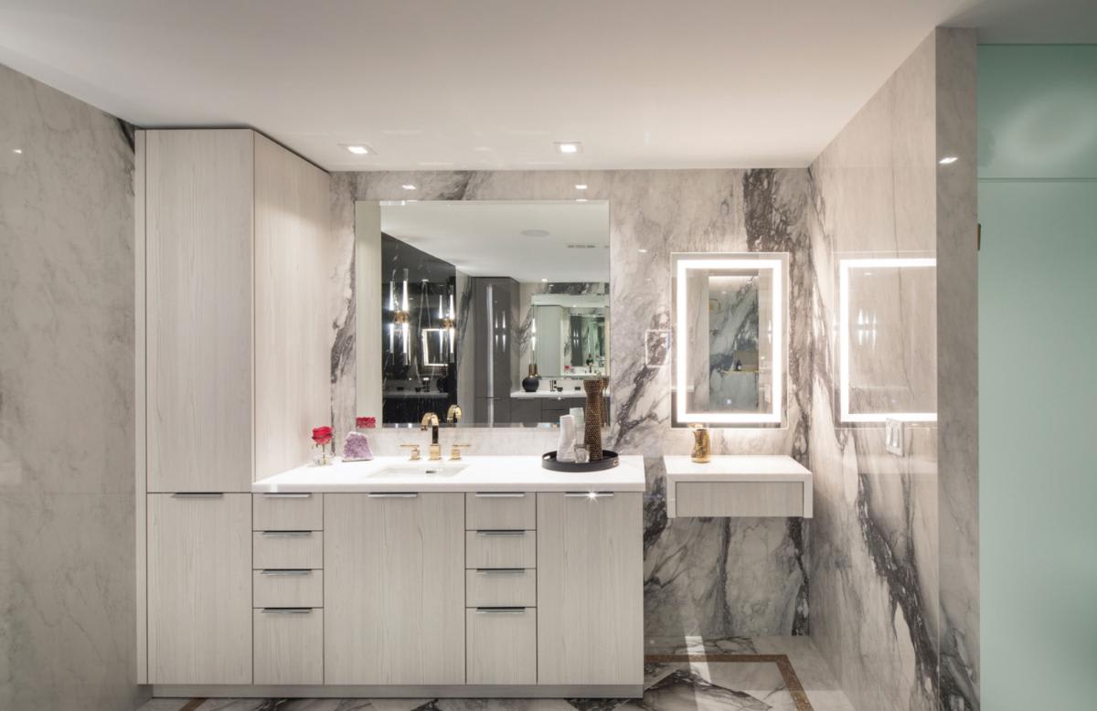houston's london house mid-rise luxury bath storage and vanity designed by eggersmann