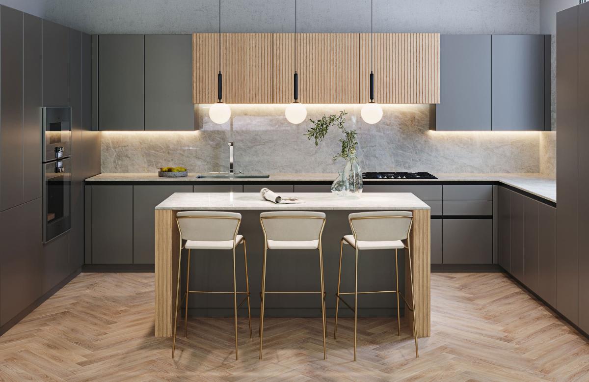 houston's london house mid-rise luxury grey kitchen designed by eggersmann