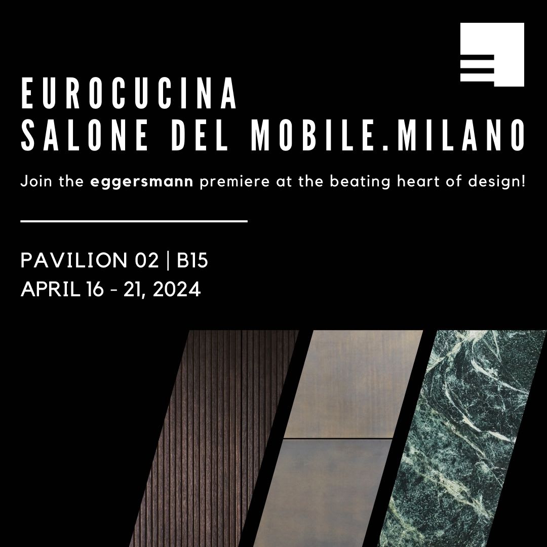 banner announcing eggersmann will be at eurocucina 2024 during salone del mobile-milano