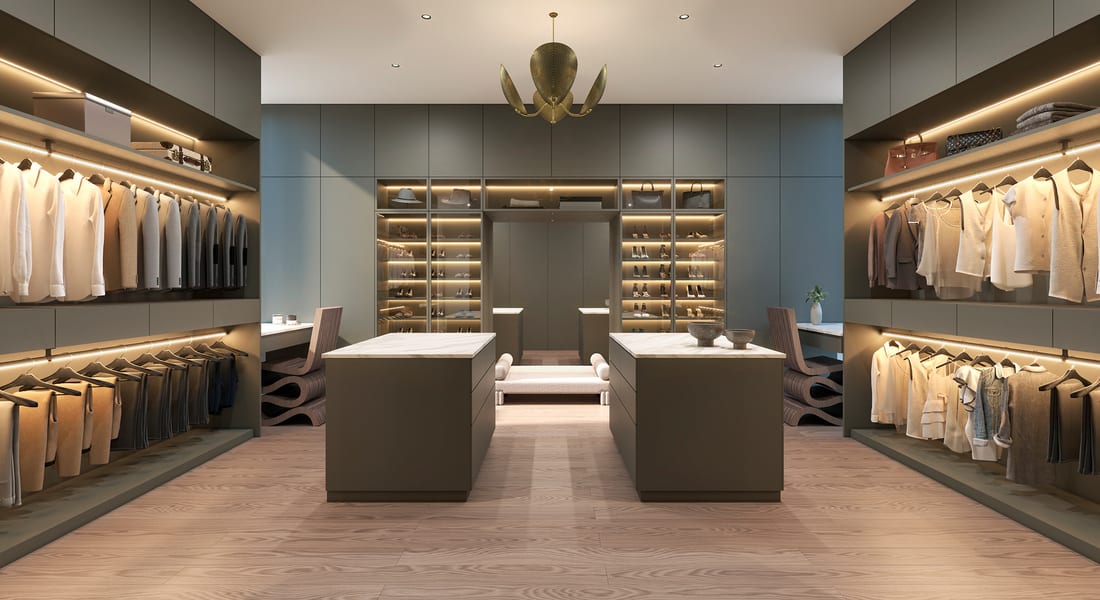 eggersmann-designed master closet in property 4 of the unicus five austin
