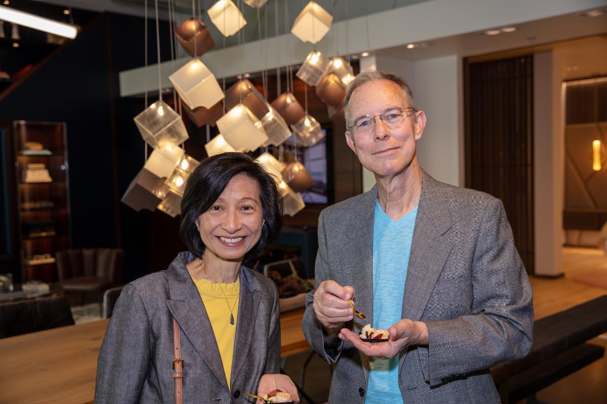dch Houston Spring Market 2024 attendees enjoying a treat in the eggersmann houston showroom