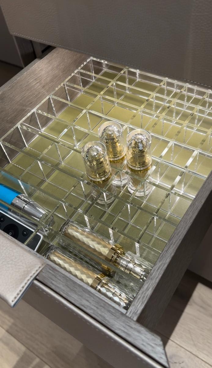 clear acrylic cosmetics drawer organizer insert