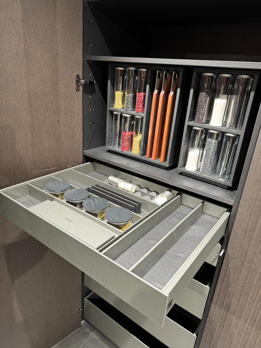 luxury storage cabtec and boxtec drawer organizers by eggersmann exhibited at eggersmann at eurocucina in salone del mobile 2024