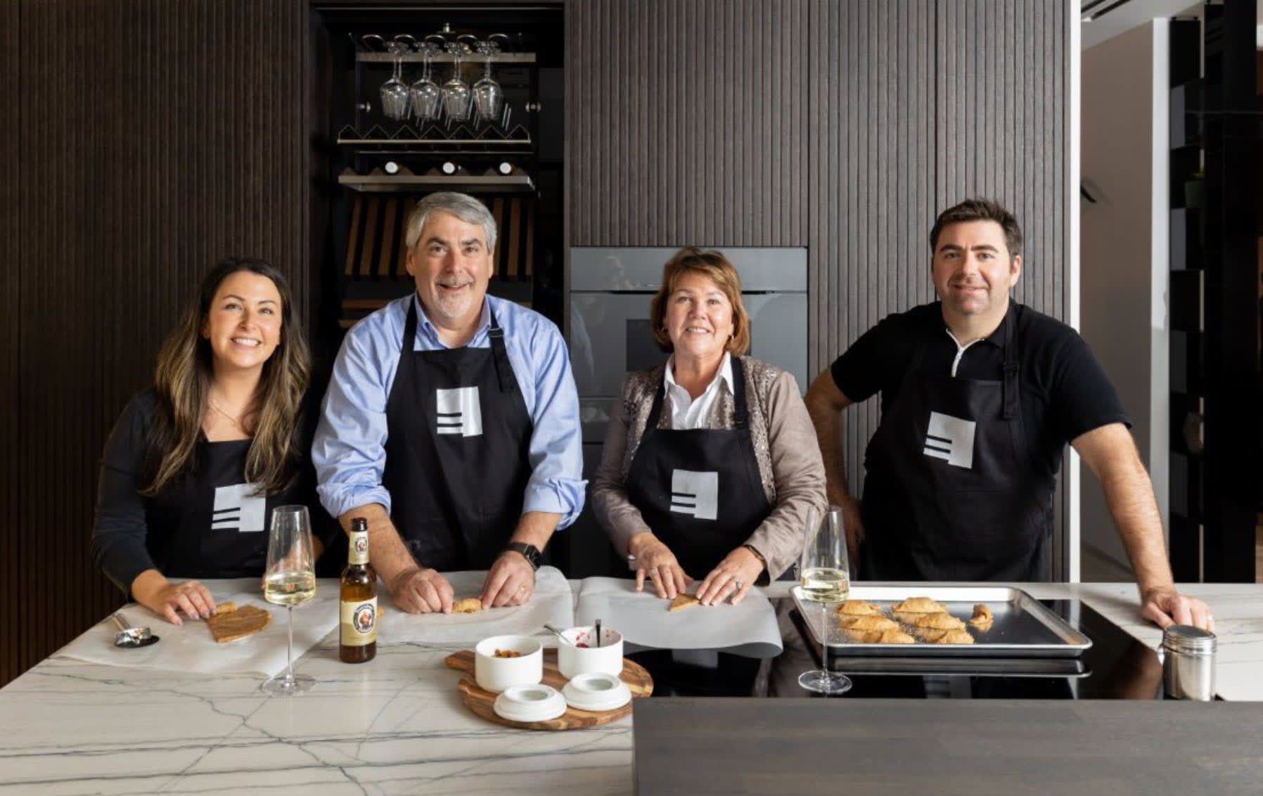 soltoff family in the kitchen at eggersmann usa