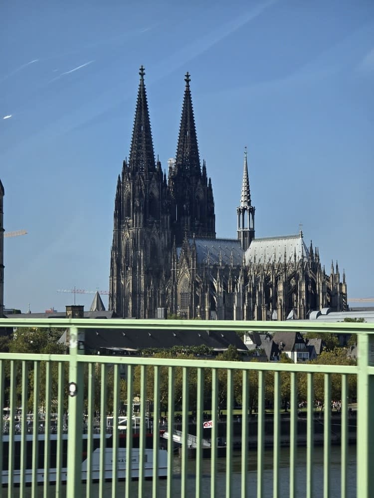 the dom cathedral in cologne germany seen from a bridge