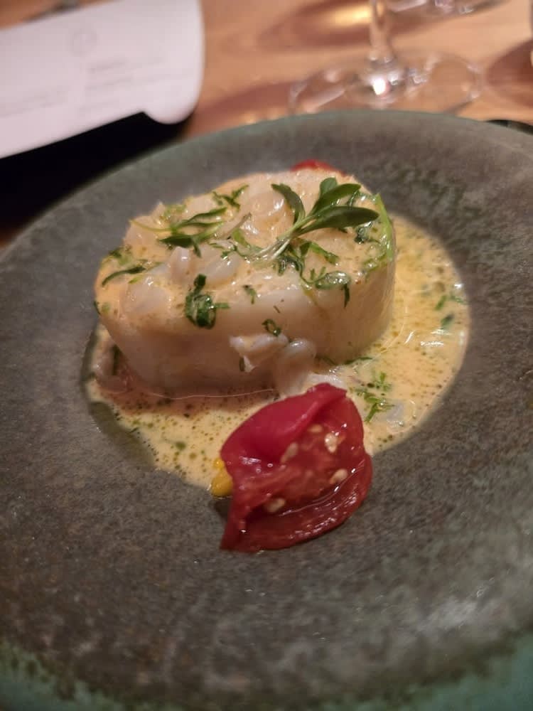 creamy sauce over fresh fish served to concierge tour group at ito japanese restaurant in cologne germany
