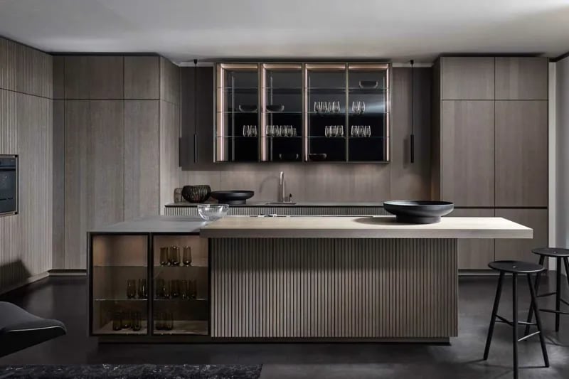 lausanne display kitchen in a display kitchen of the eggersmann germany showroom