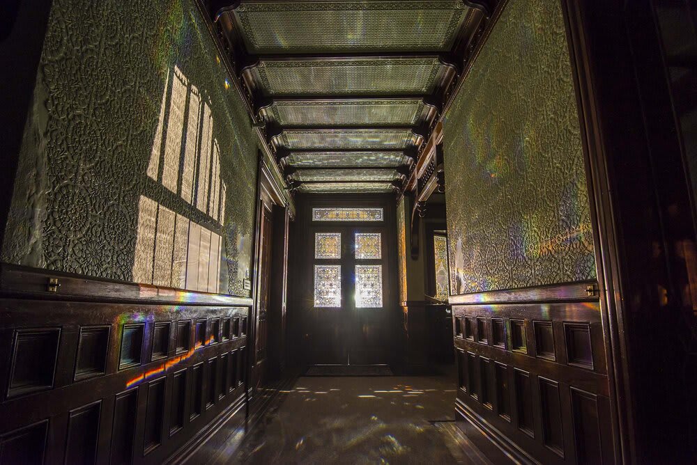 lincrusta on walls and ceilings of winchester mystery house foyer in san jose california lincrusta on walls and ceilings of winchester mystery house foyer in san jose california