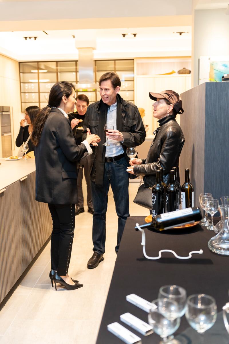 attendees exploring the custom wardrobe display in the eggersmann la showroom during design west hollywood 2025
