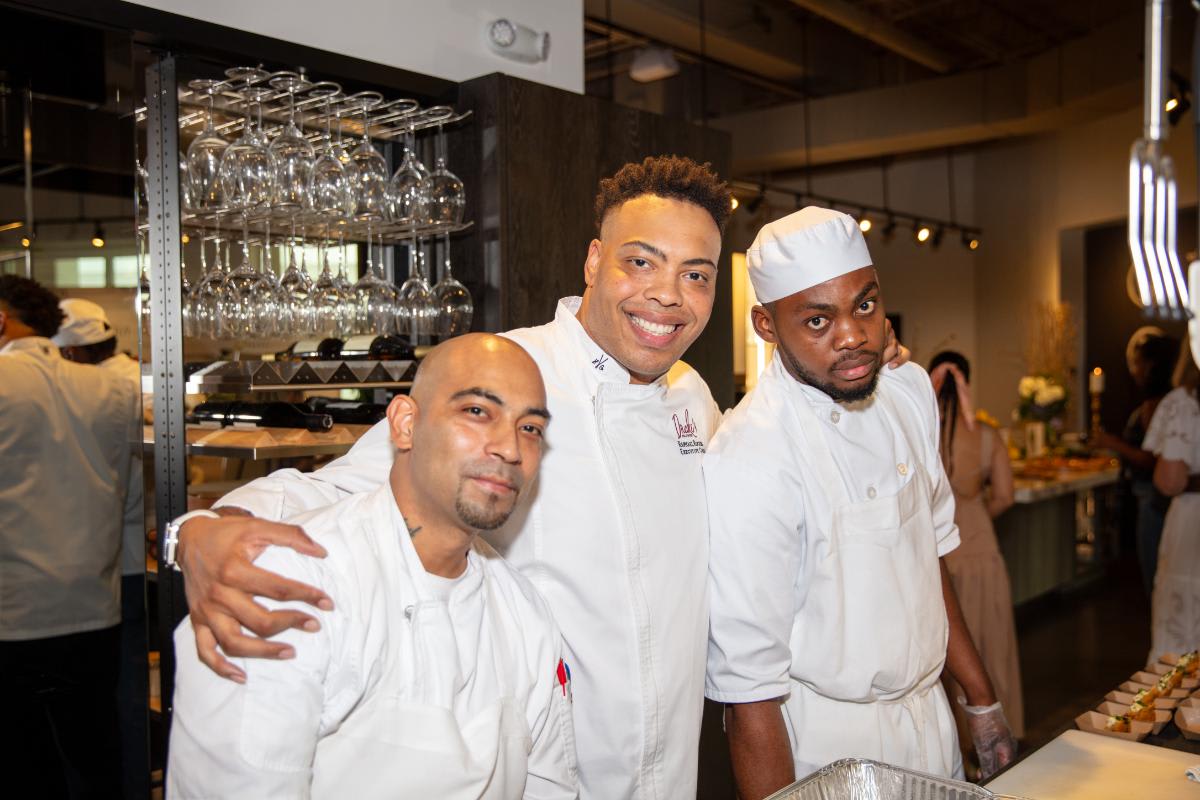 chef raphael rogers and his culinary team from drake's hollywood at chef's night out during eggersmann houston's grand reopening