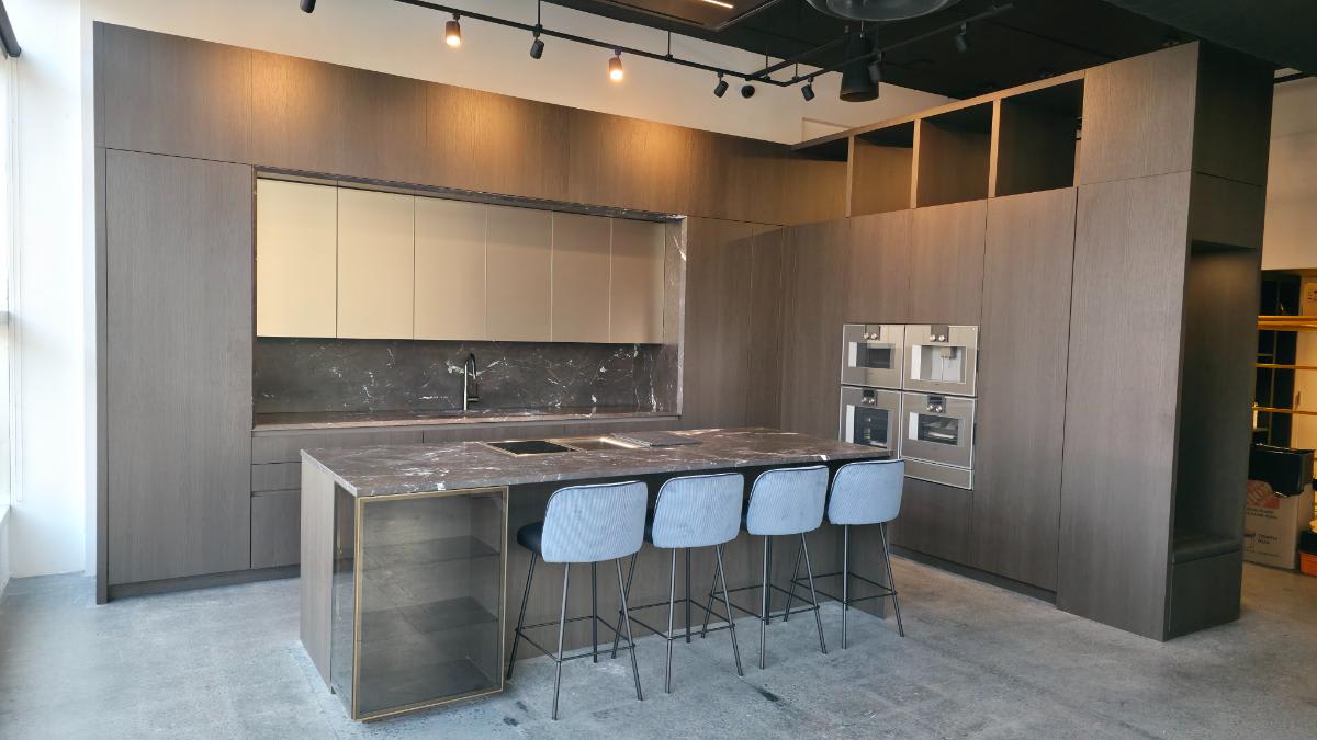luxury kitchen display at eggersmann pittsburgh