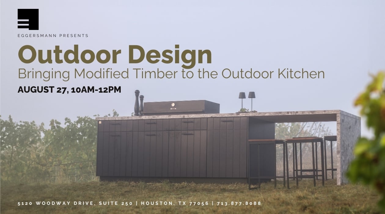 banner for outdoor design ceu event on august 27 2025 in the eggersmann houston showroom