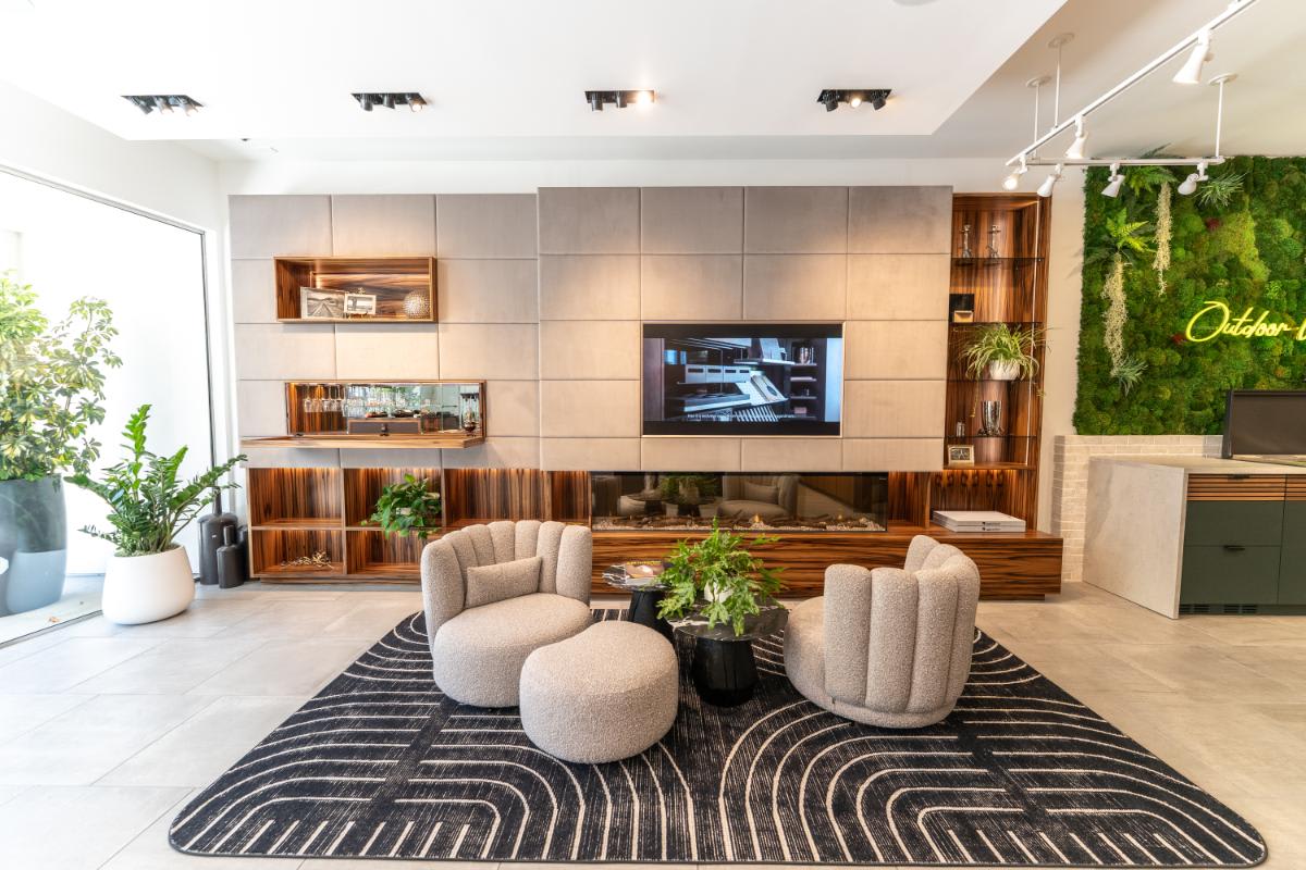 living area media wall display in the eggersmann la showroom living area media wall display in the eggersmann la showroom